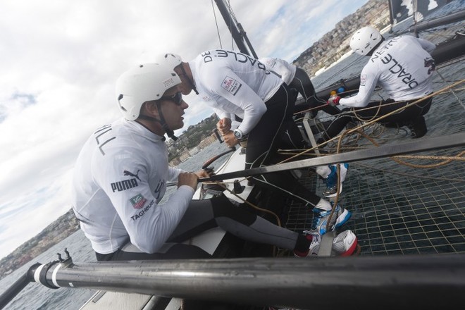 Aboard ORACLE TEAM USA SPITHILL - America’s Cup World Series 2012 © Guilain Grenier Oracle Team USA http://www.oracleteamusamedia.com/